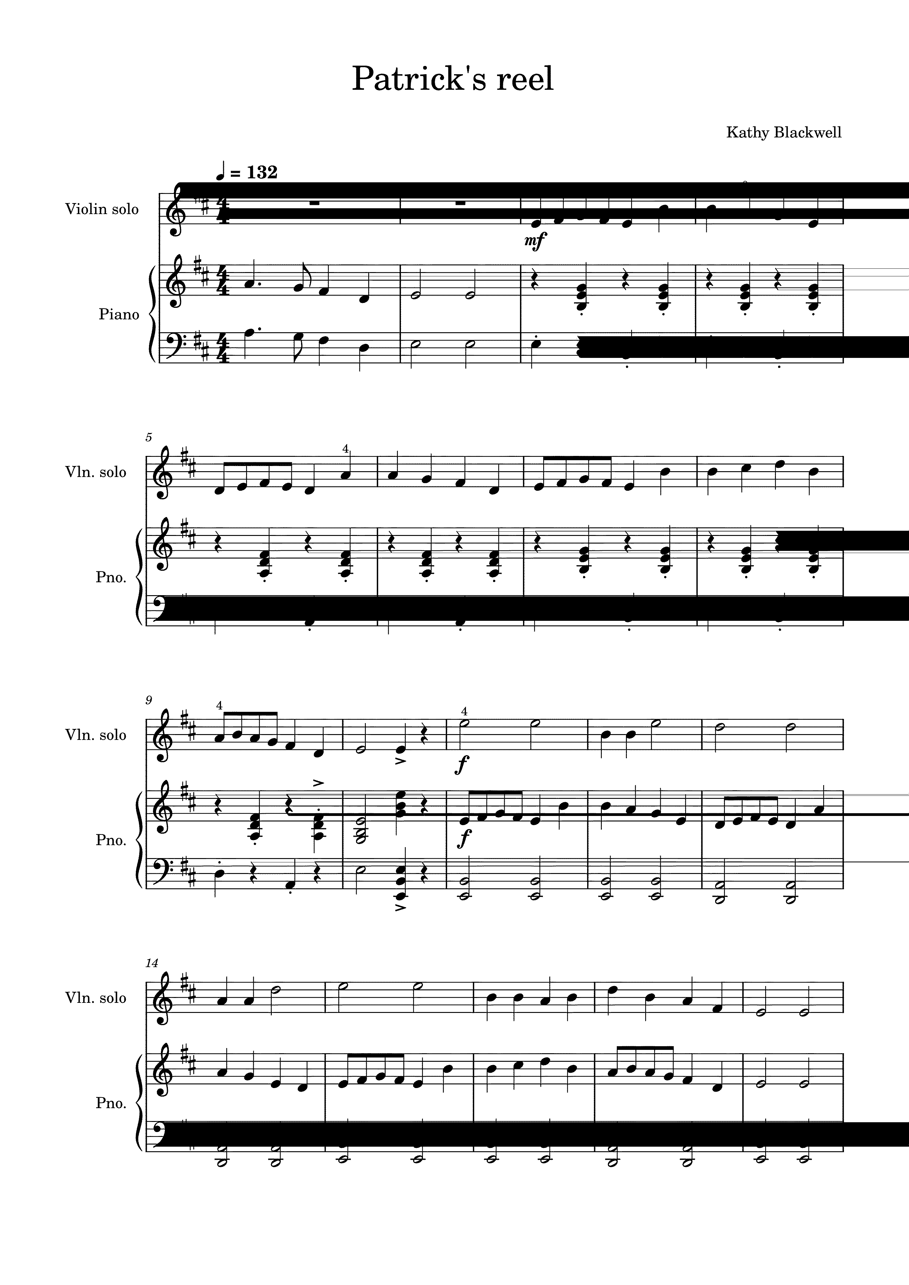Partitura Patrick's Reel