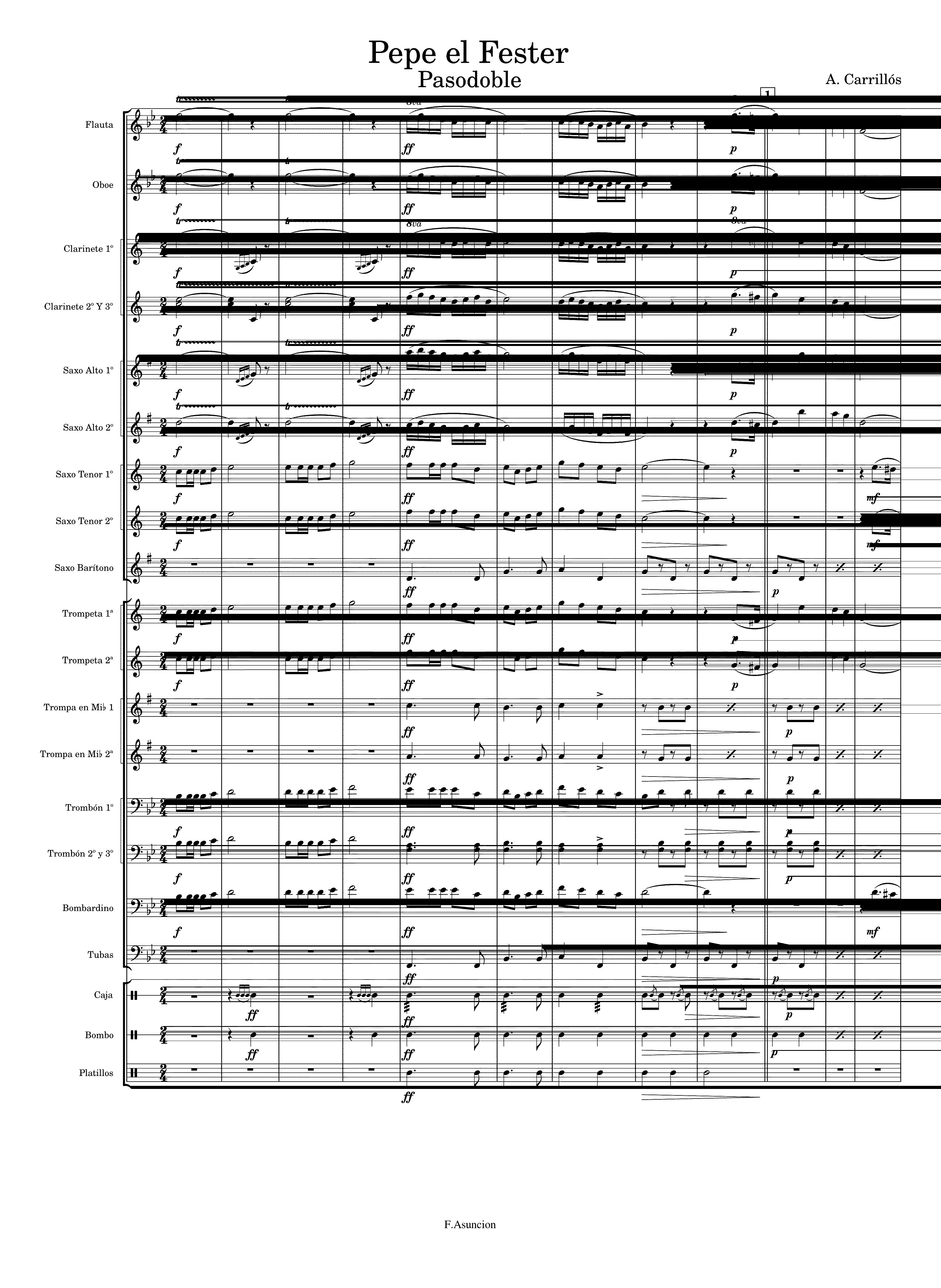 Partitura Pepe El Fester
