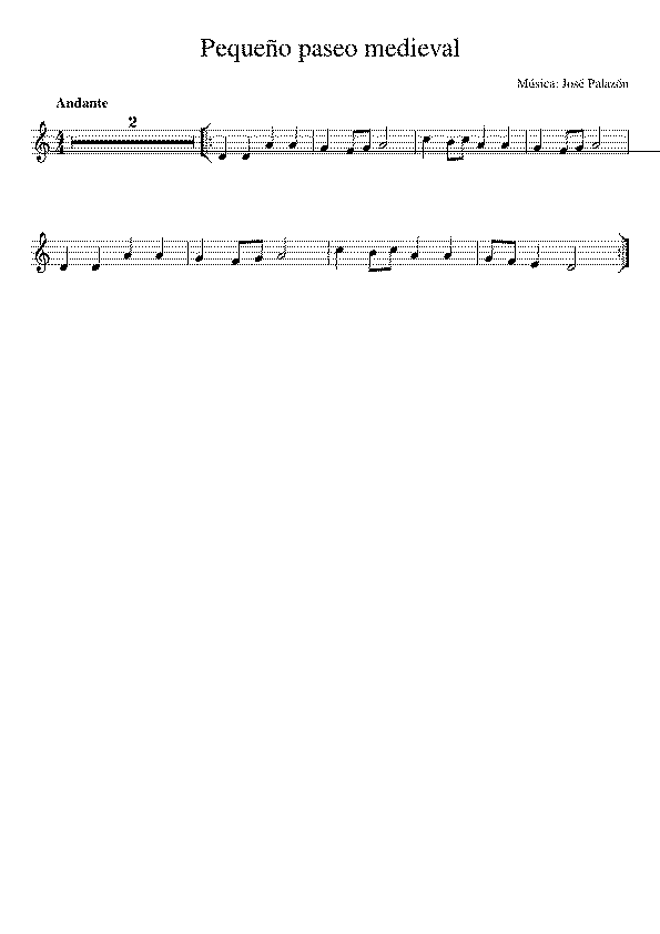Partitura Pequeño Paseo Medieval