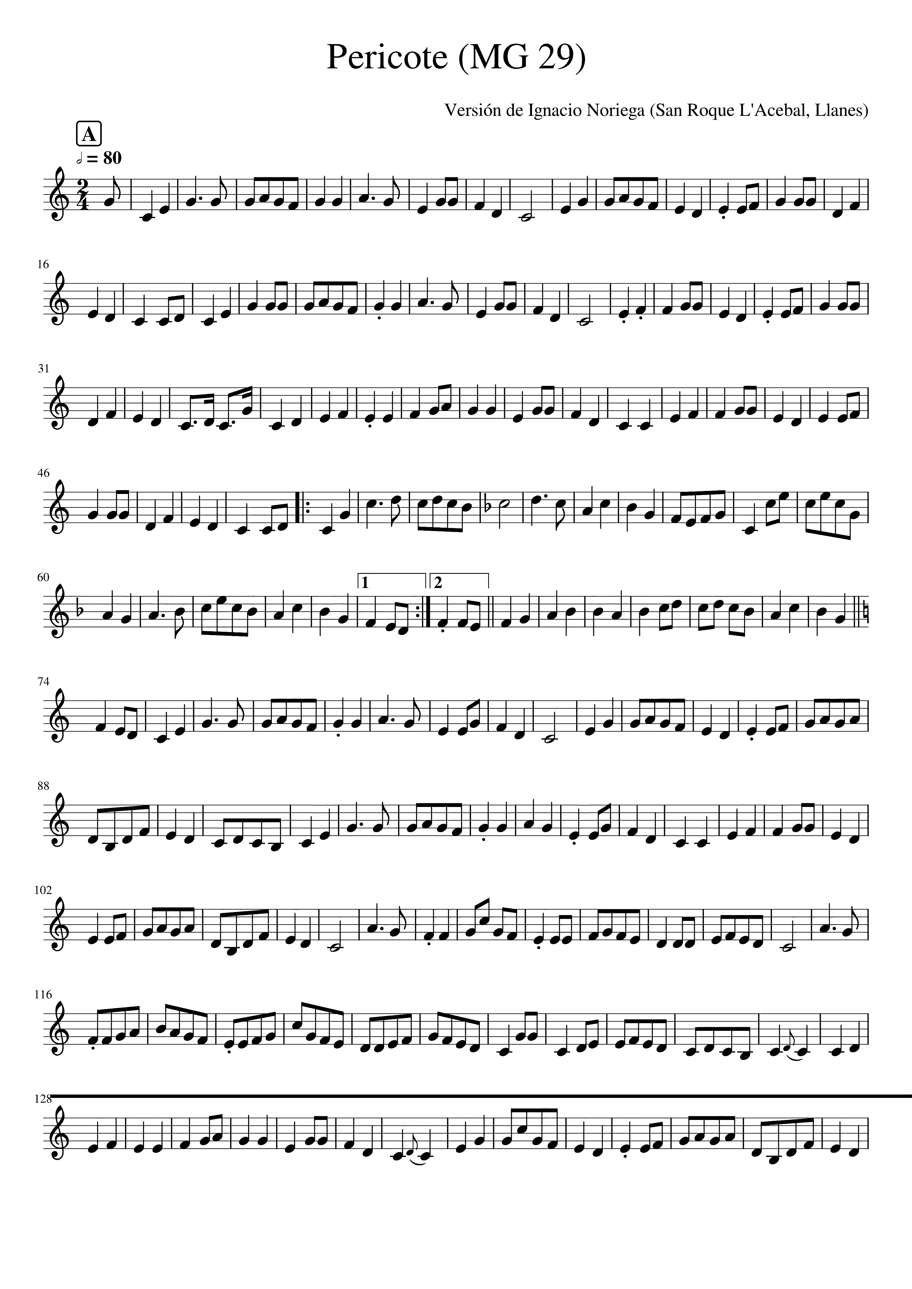 Partitura Pericote