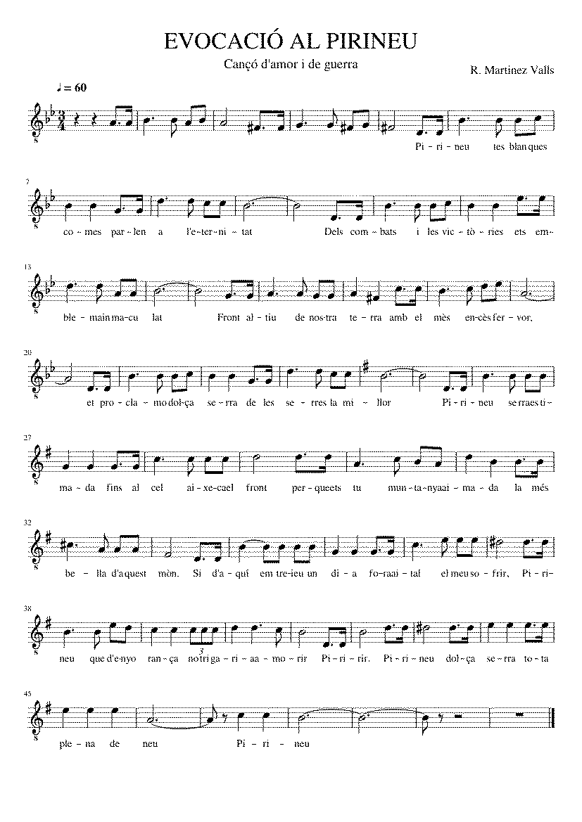 Partitura Pirineu Martinez Valls