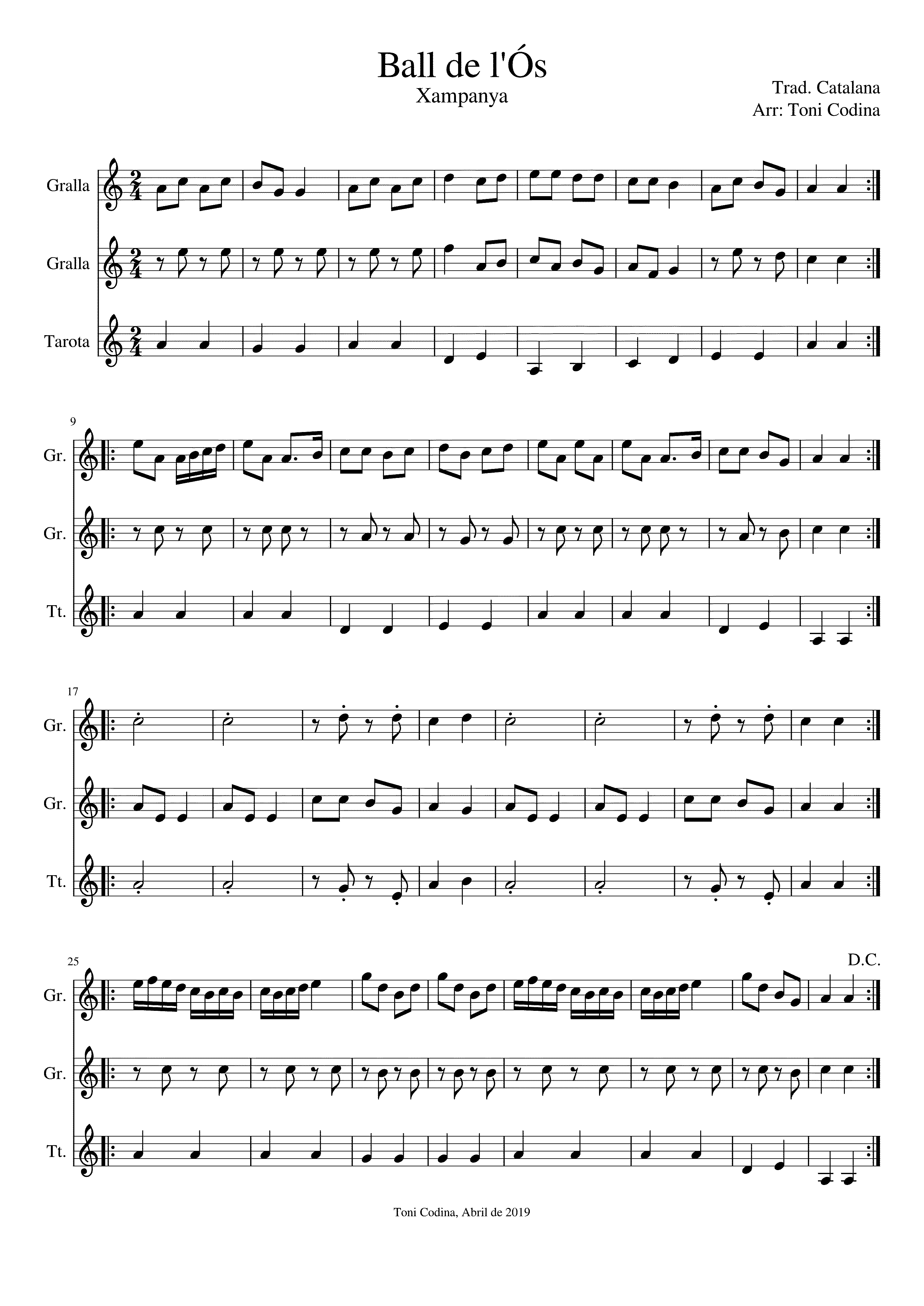 Partitura Pirineus
