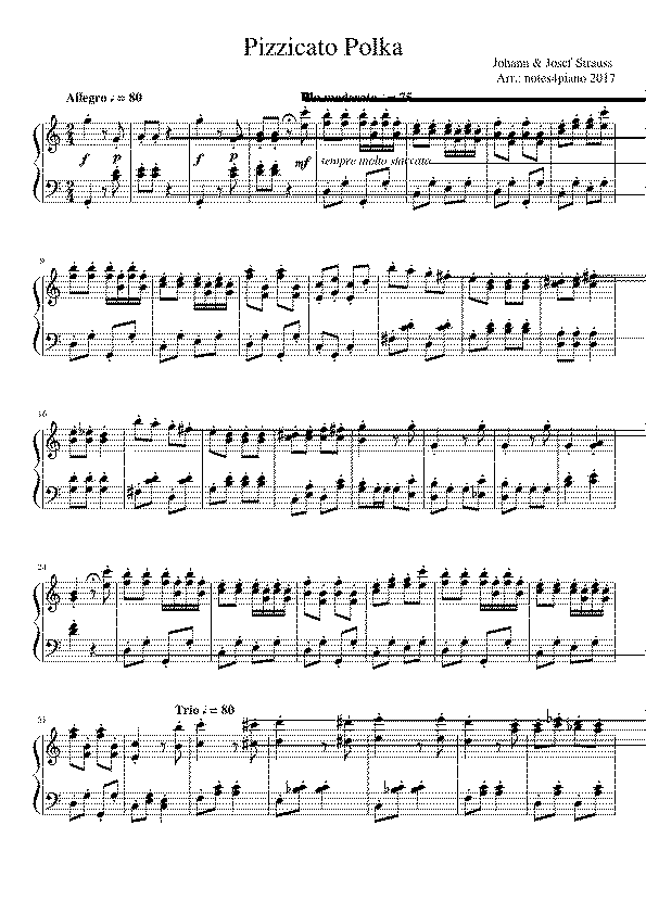 Partitura Pizzicato