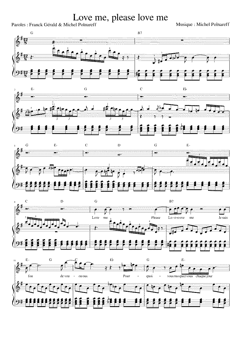 Partitura Please Please Me