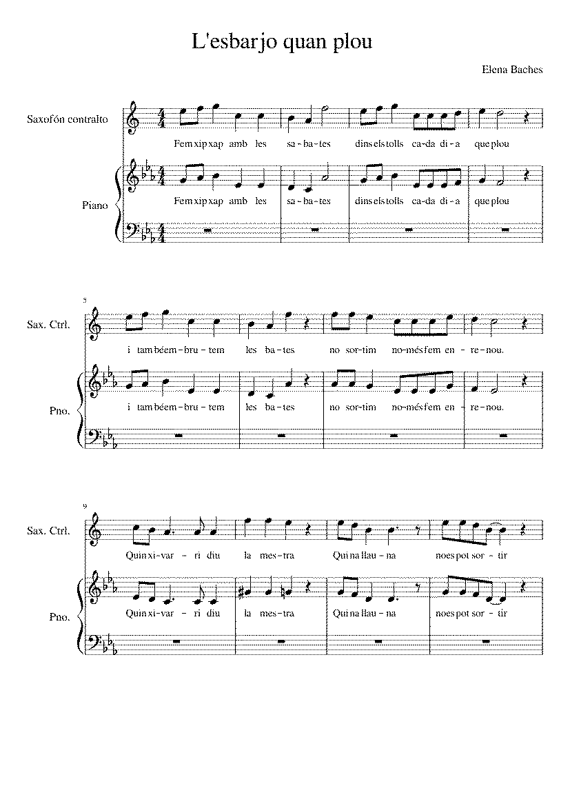Partitura Plou