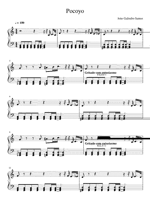 Partitura Pocoyo
