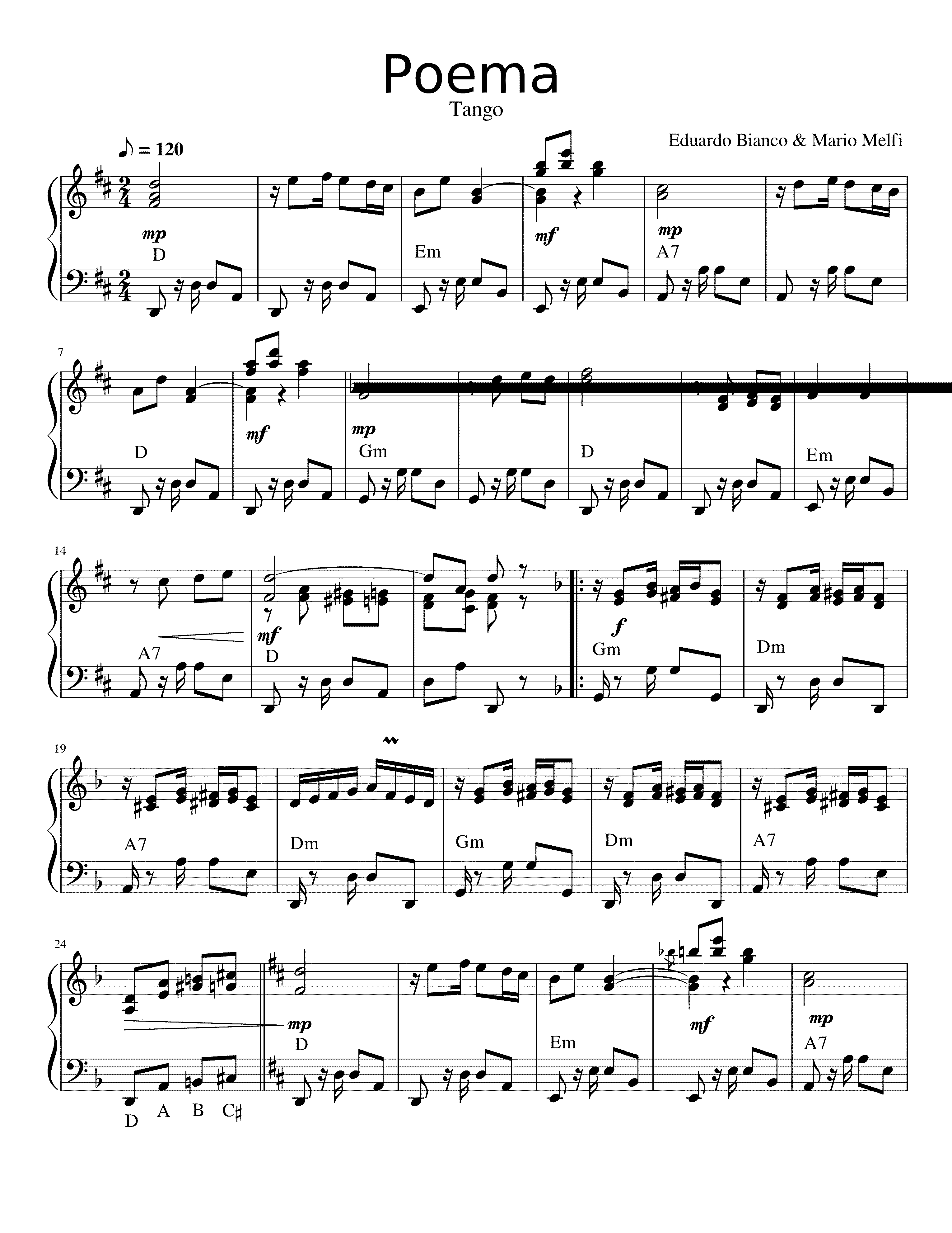 Partitura Poema