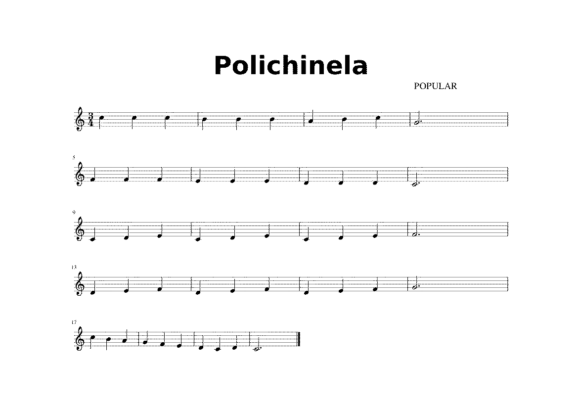 Partitura Polichinela