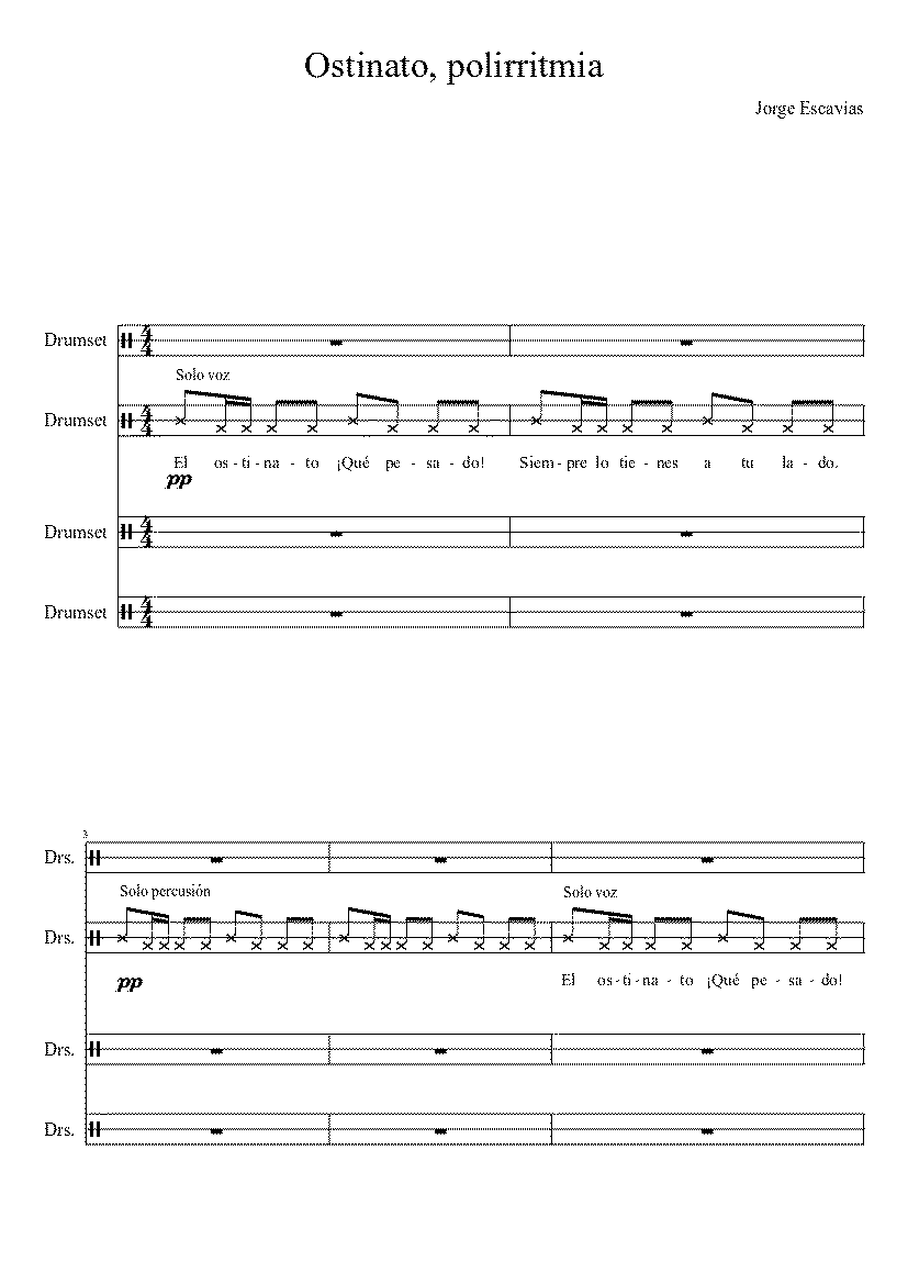 Partitura Polirritmia