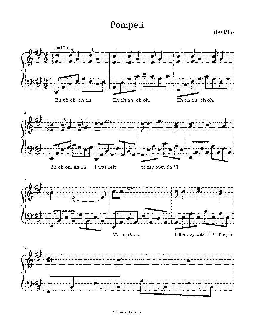 Partitura Pompeii