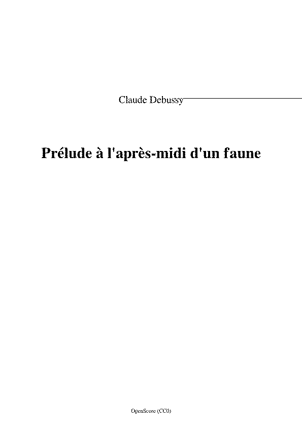 Partitura Prelude a L'apres Midi D'un Faune