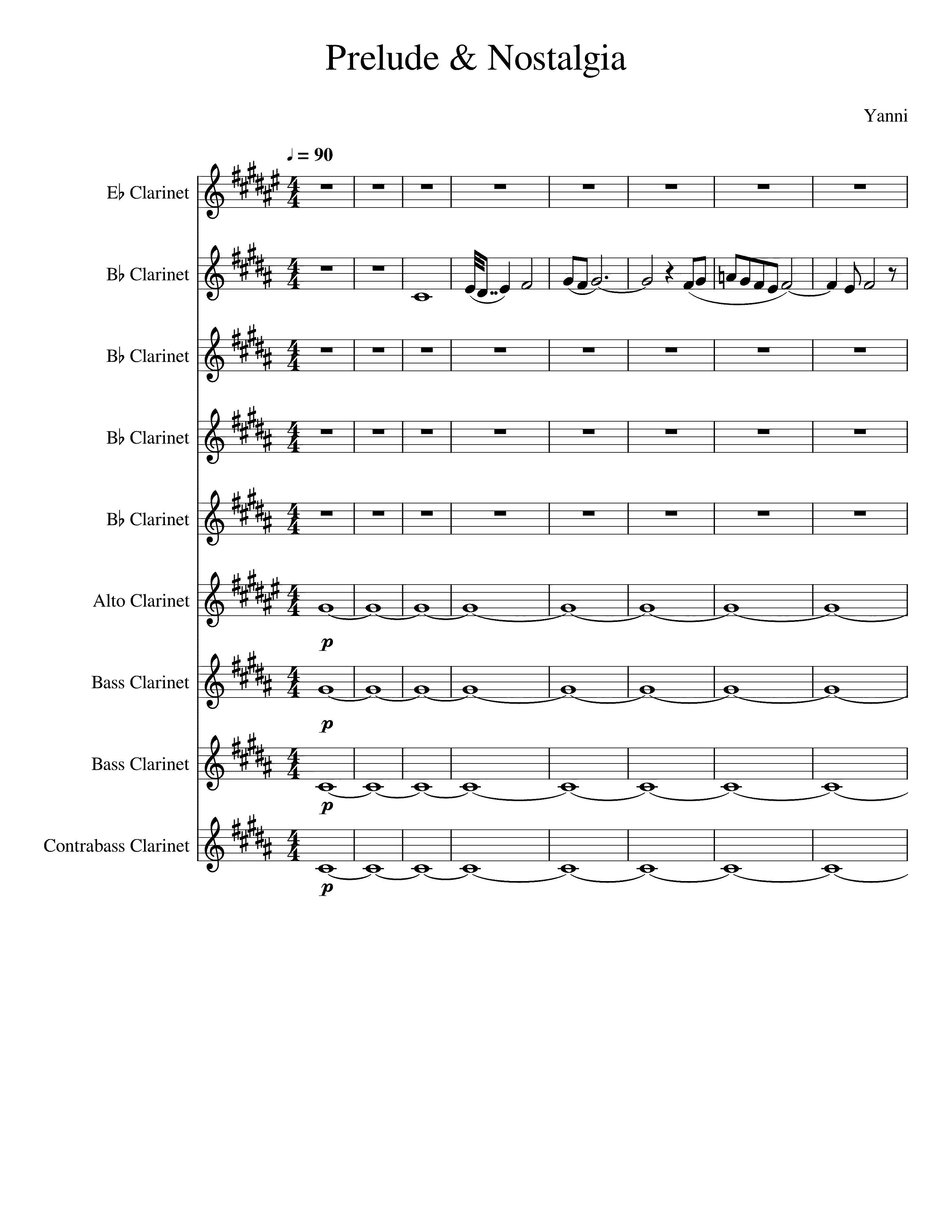 Partitura Prelude Yanni