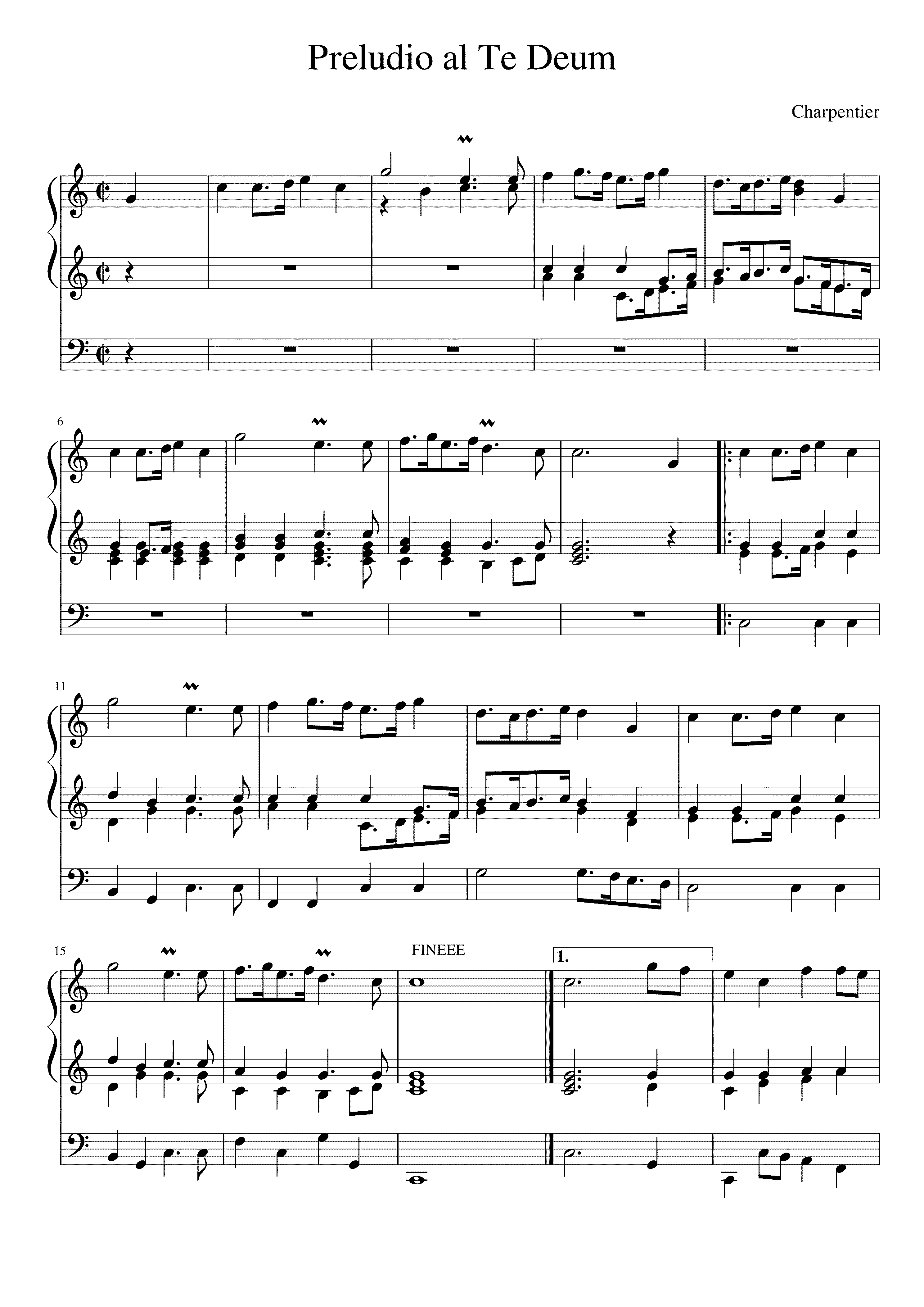 Partitura Preludio Te Deum