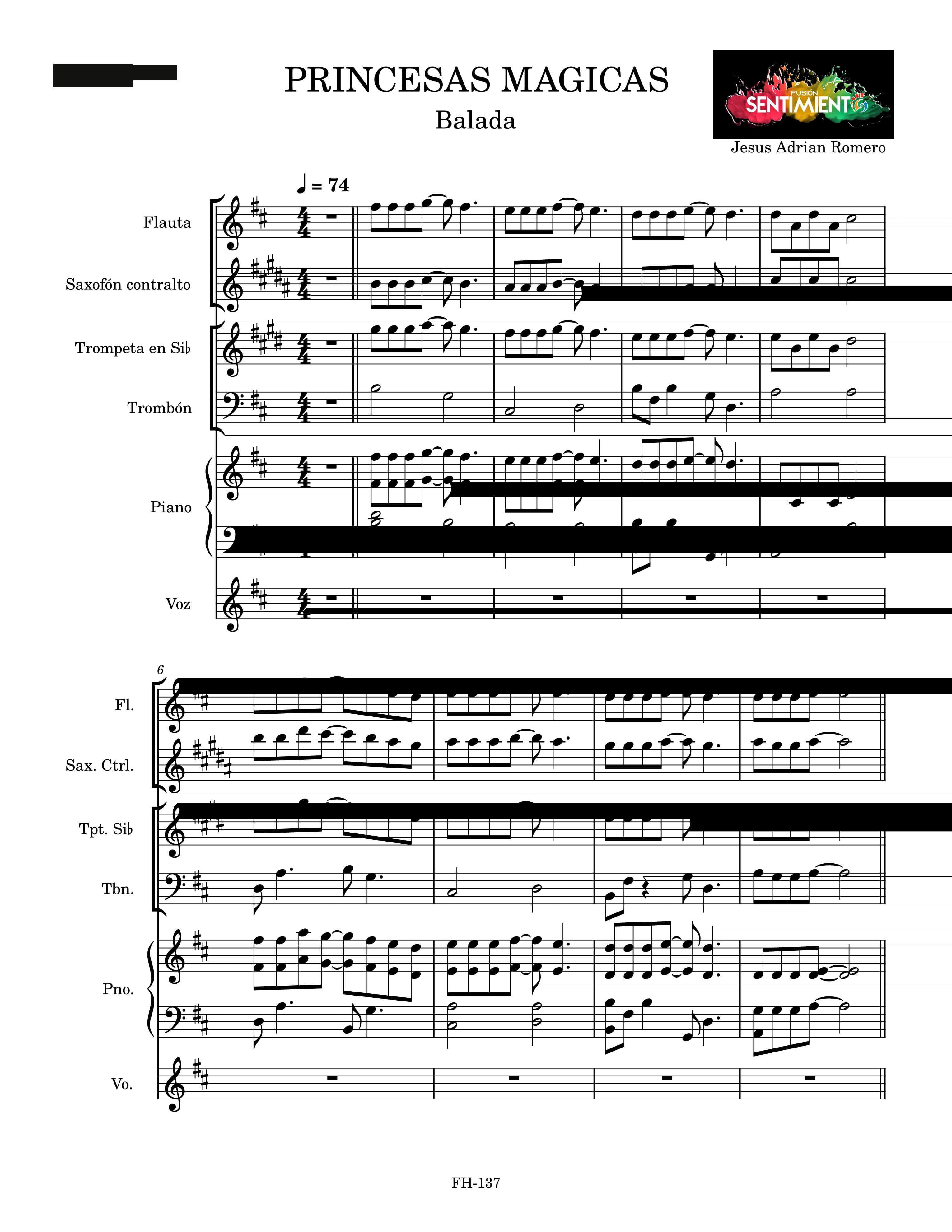 Partitura Princesas