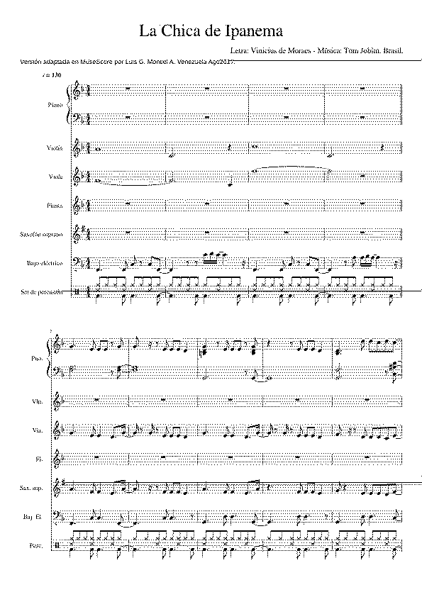 Partitura Principio de Una