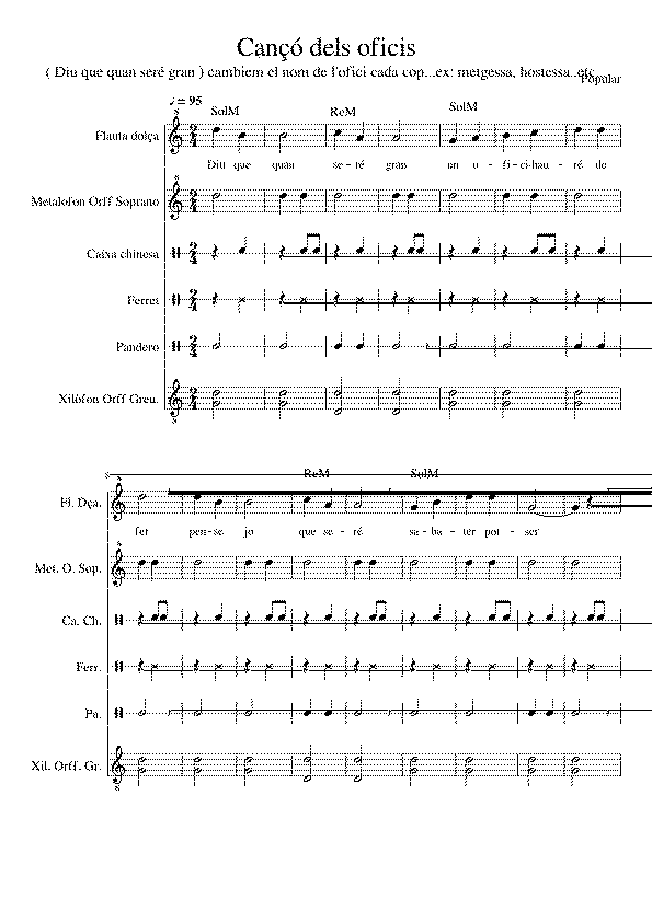 Partitura Quan Sere Gran