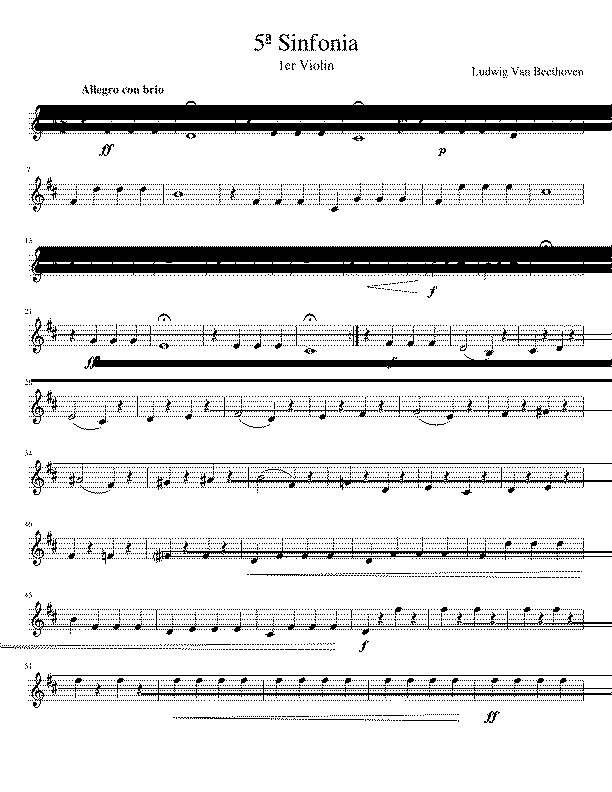 Partitura Quinta Sinfonia