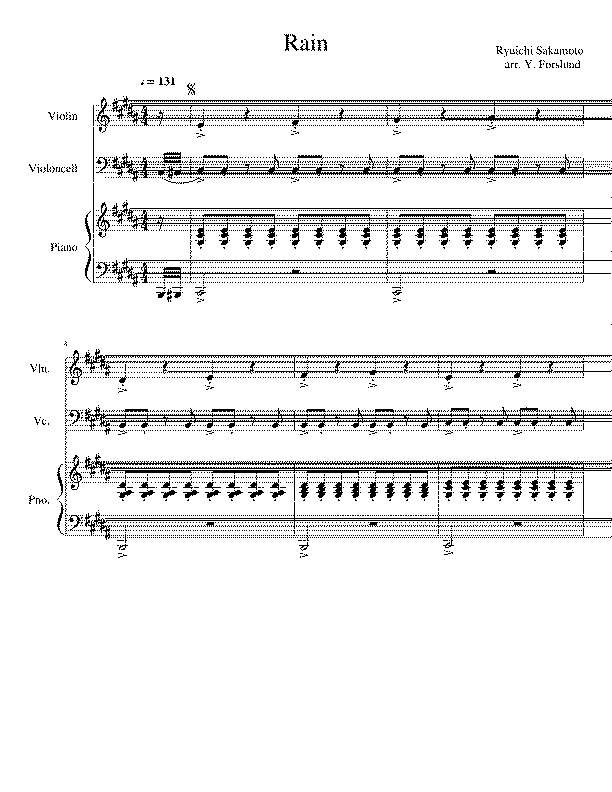 Partitura Rain Sakamoto
