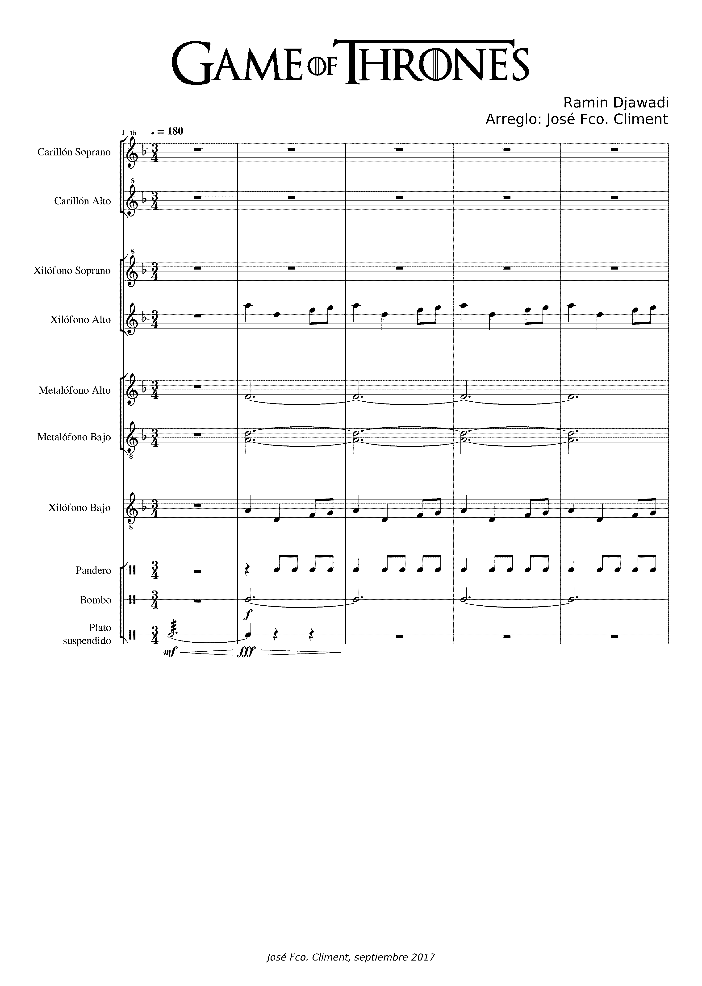 Partitura Ramin Djawadi Juego de Tronos