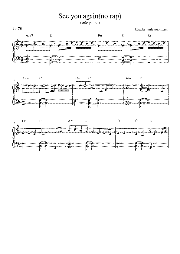 Partitura Rap