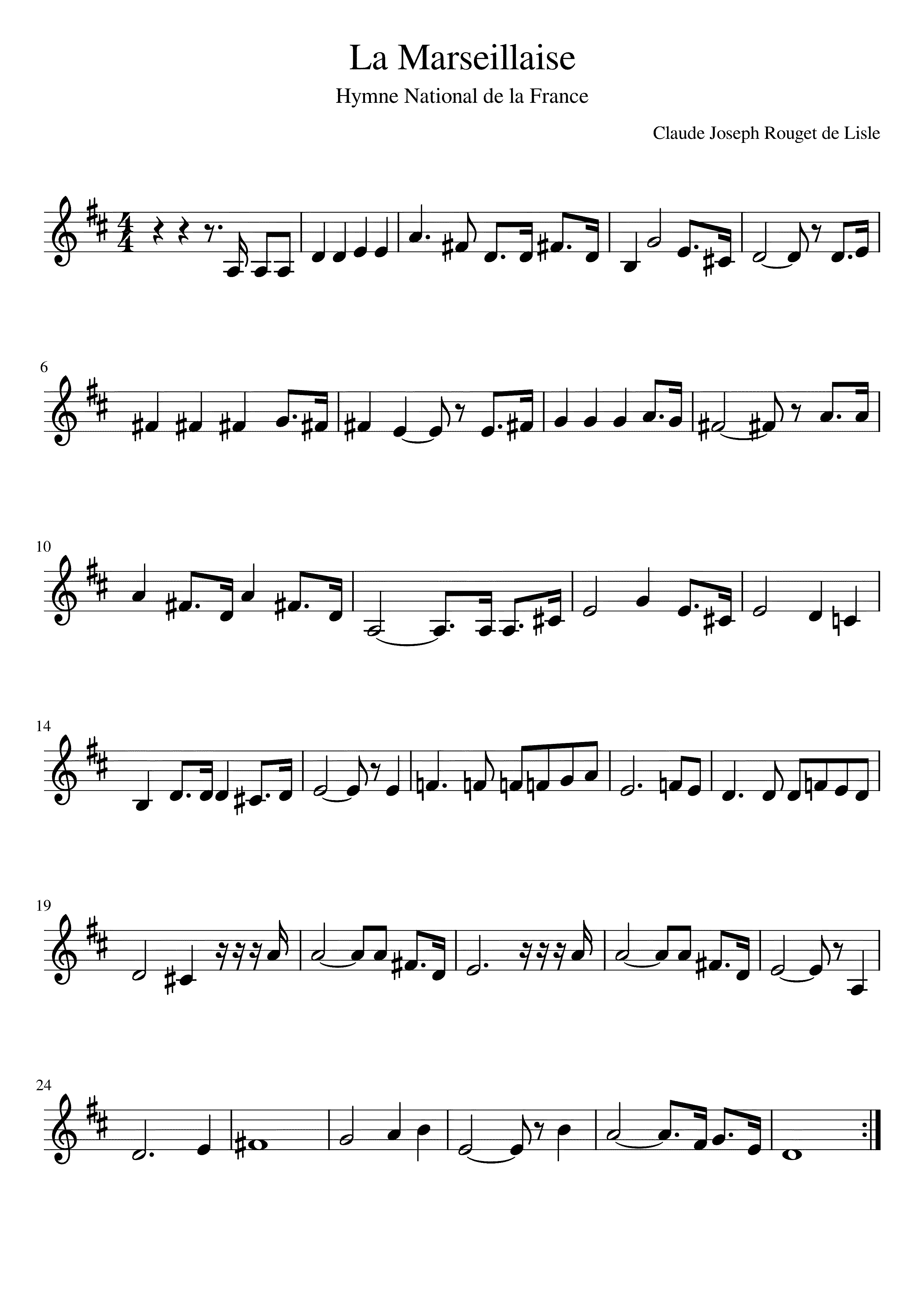 Partitura Re Bemol