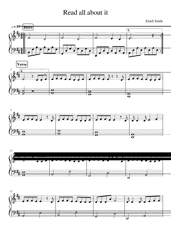 Partitura Read All About It