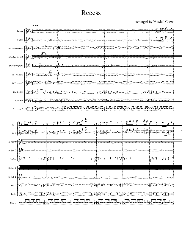 Partitura Recess