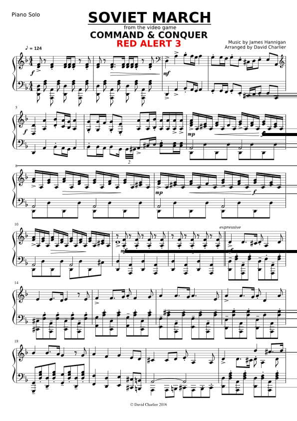 Partitura Red Alert 3