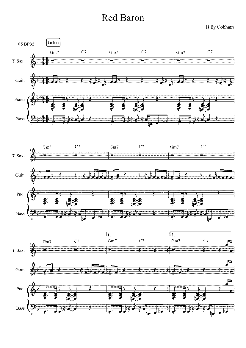 Partitura Red Baron