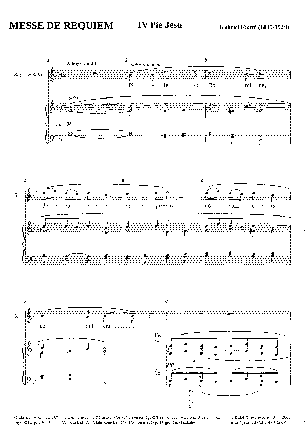 Partitura Requiem Faure
