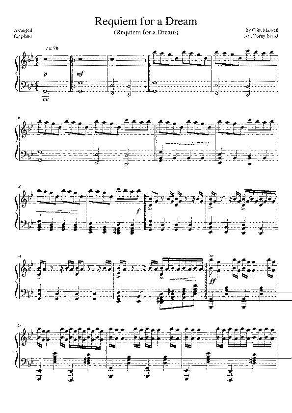 Partitura Requiem For a Dream