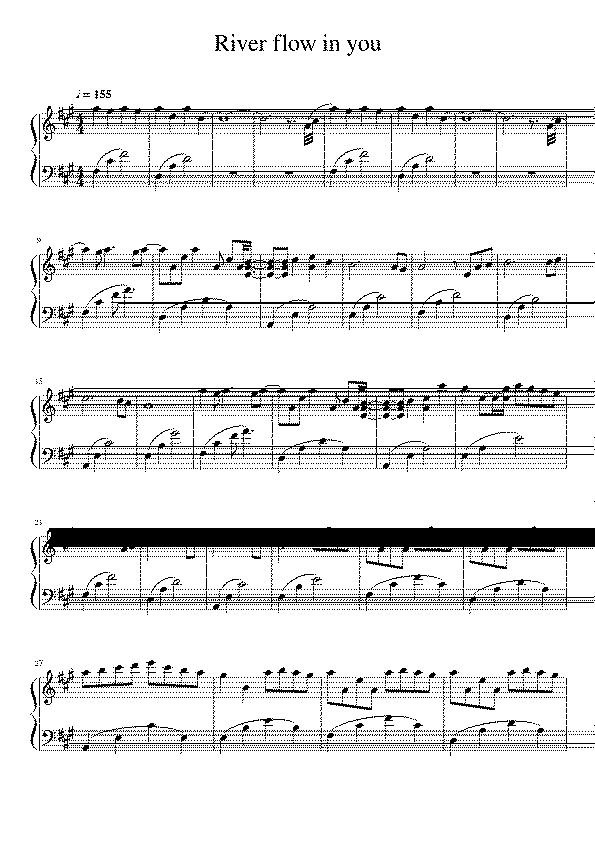 Partitura River Flow In You