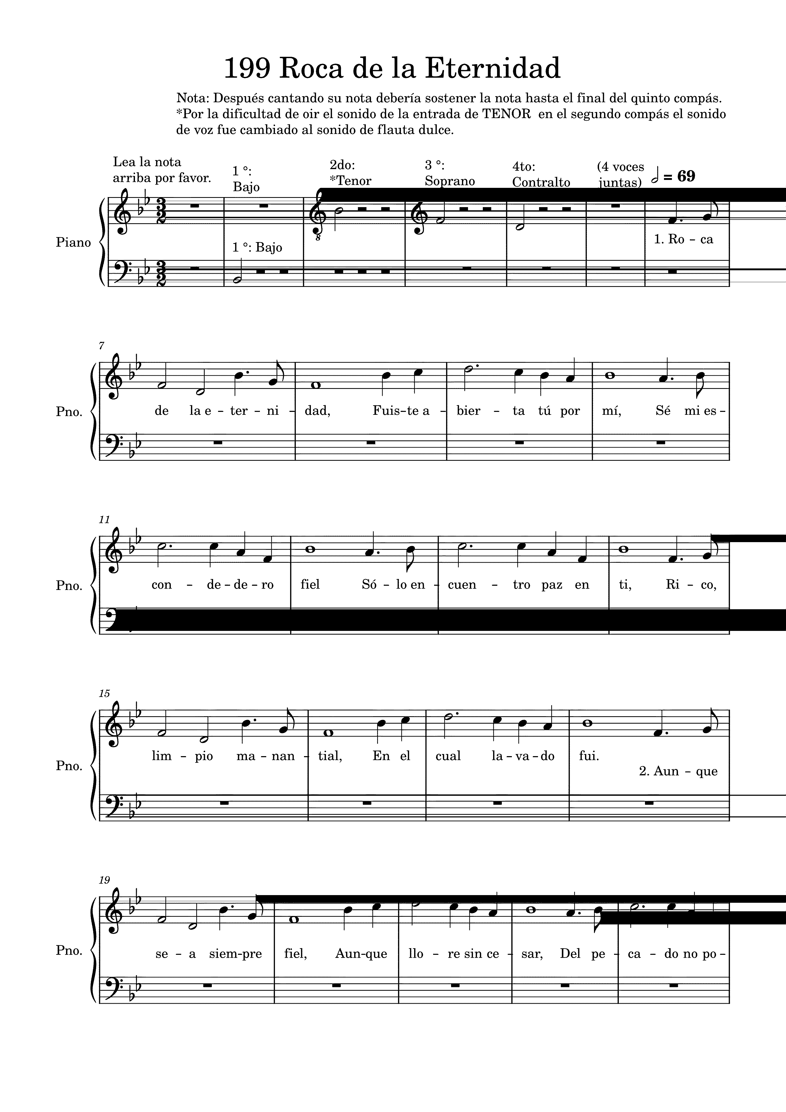Partitura Roca de la Eternidad