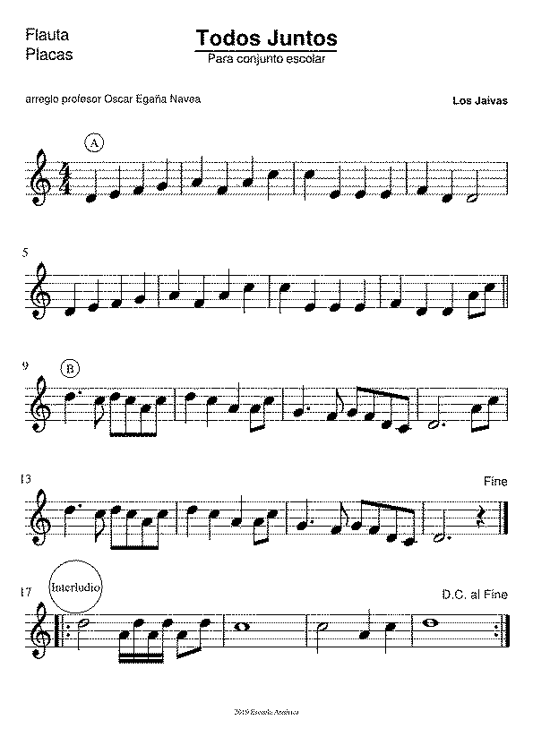 Partitura Rock del Pentagrama
