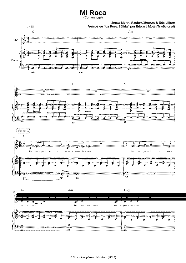 Partitura Rock Español
