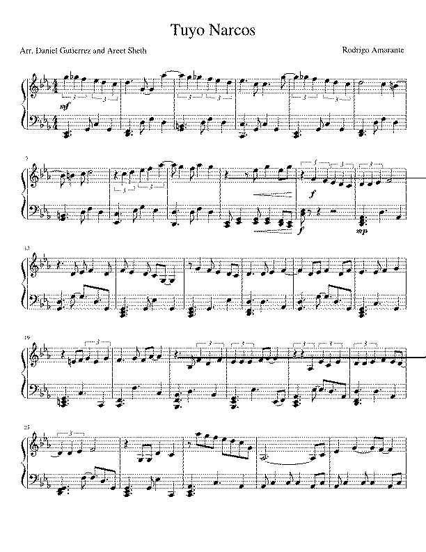 Partitura Rodrigo Amarante - Tuyo