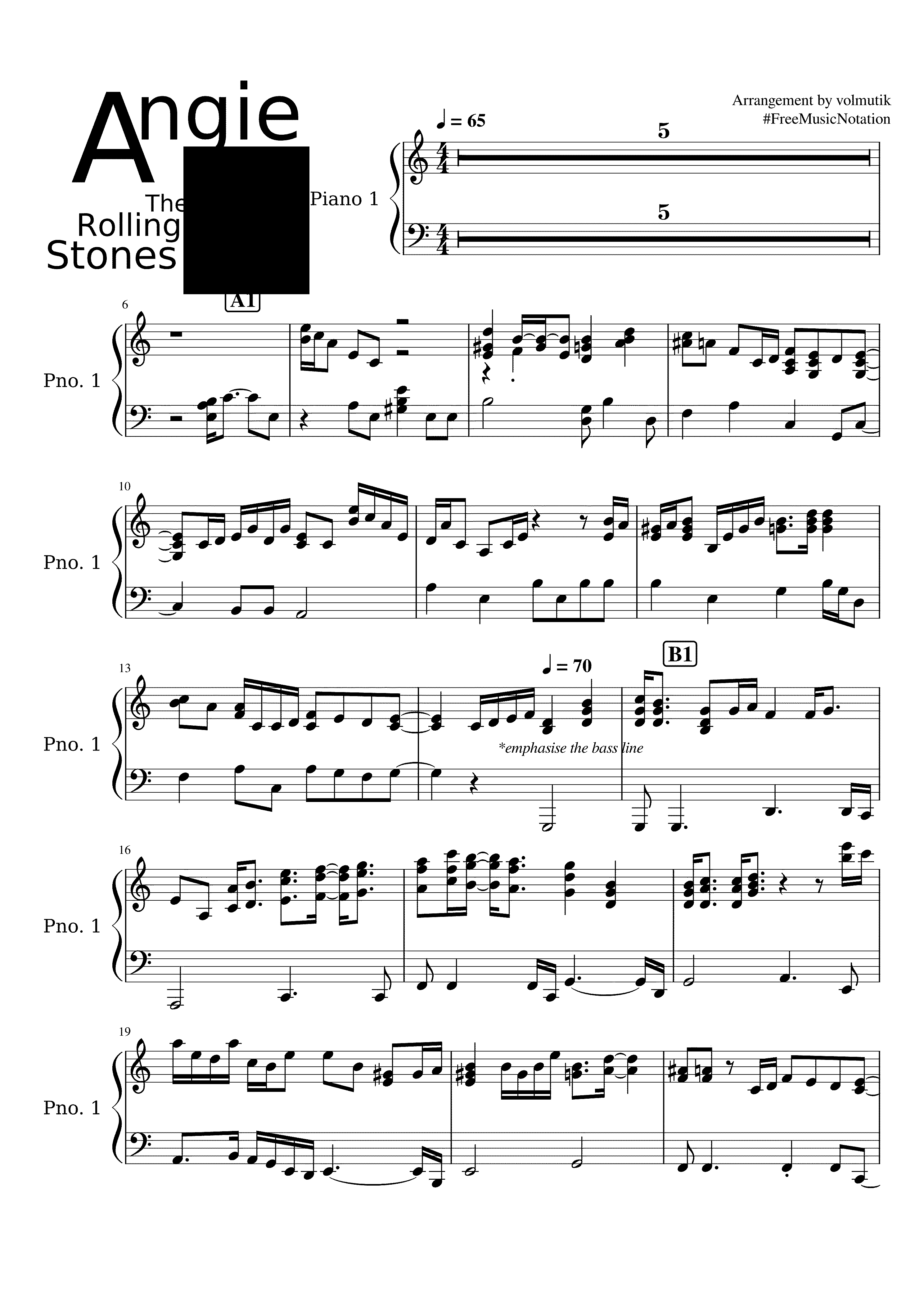 Partitura Rolling Stones