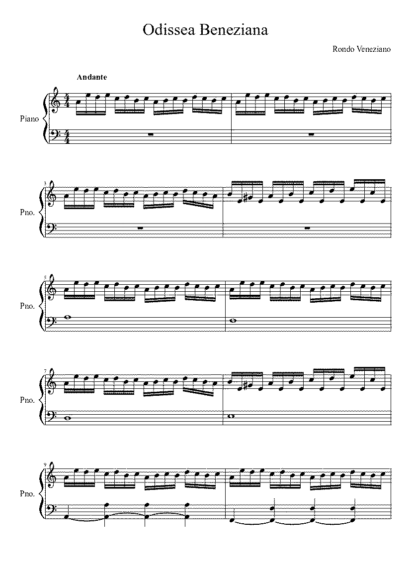 Partitura Rondo Veneziano