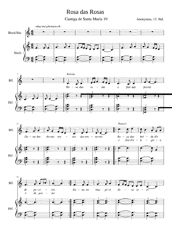 Partitura Rosa Das Rosas