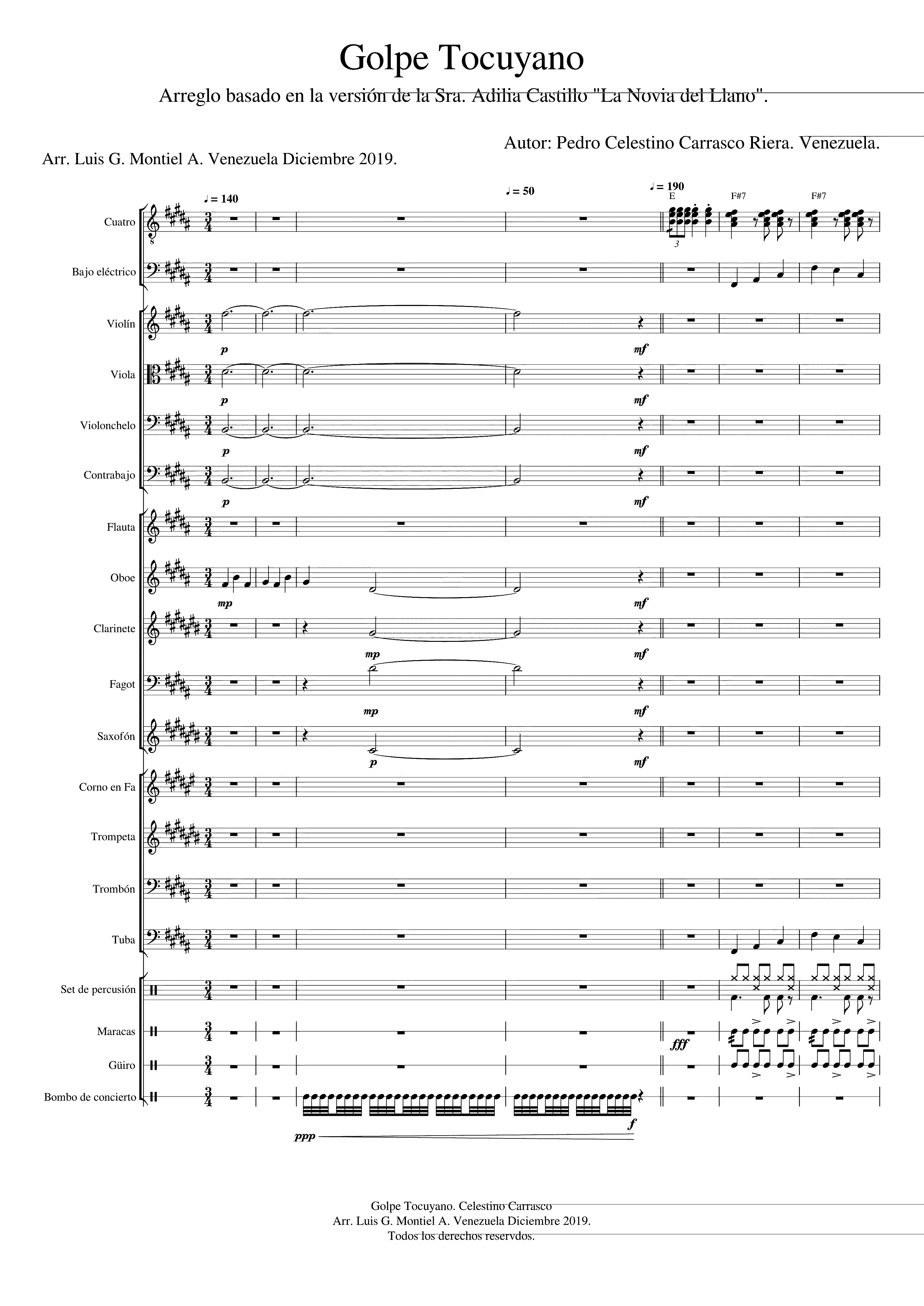 Partitura Rosa de Abril