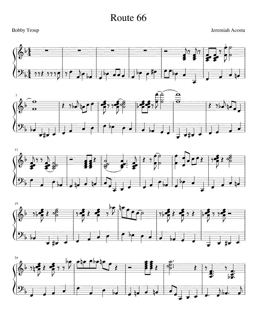 Partitura Route 66