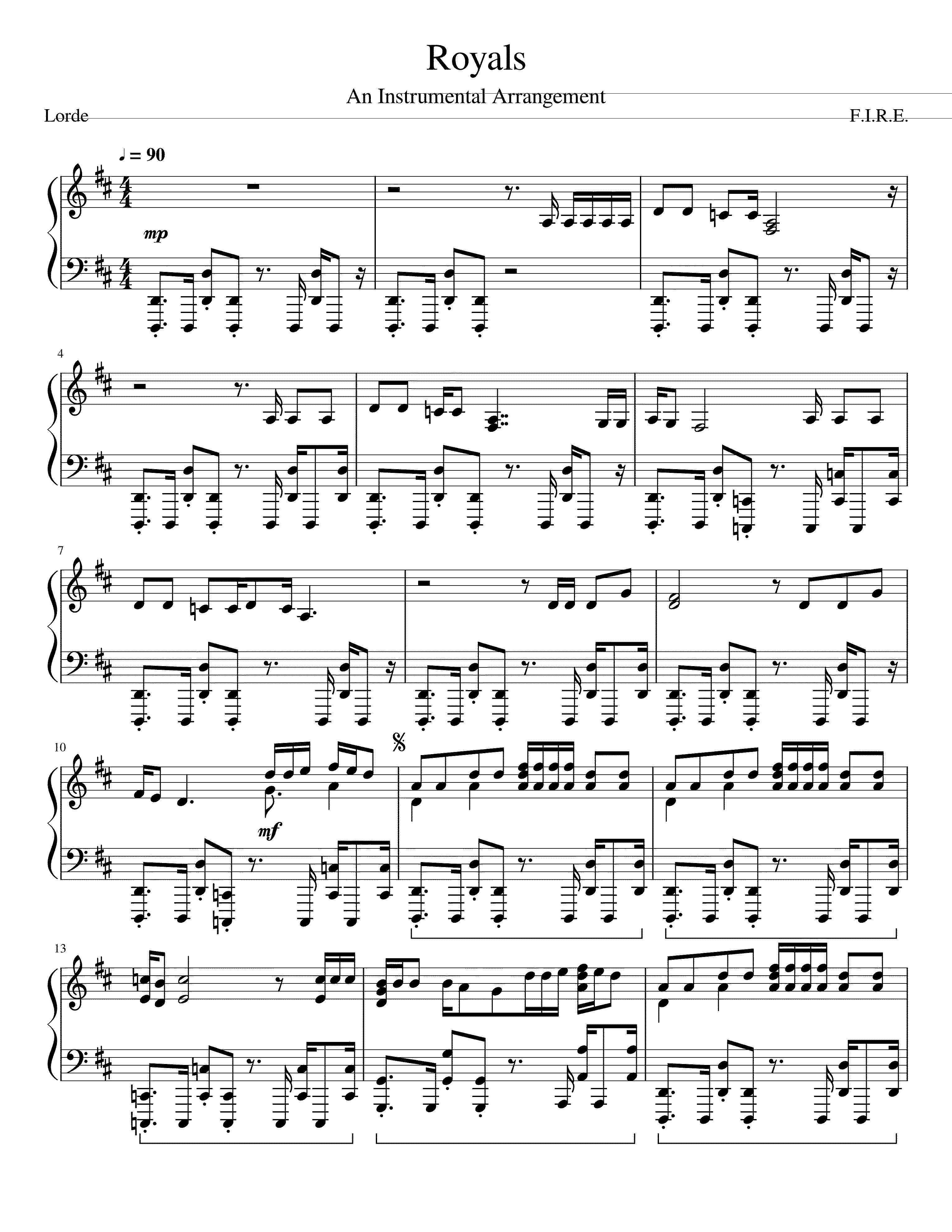 Partitura Royals