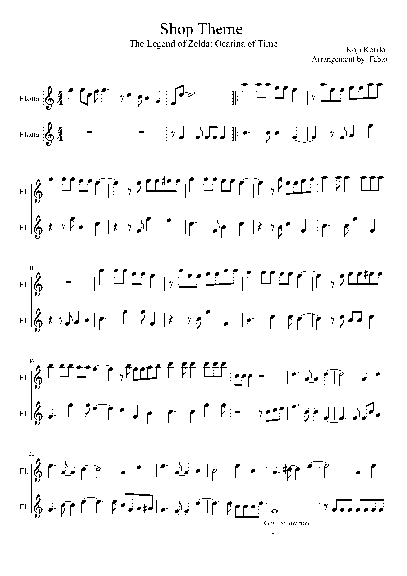 Partitura Rubius