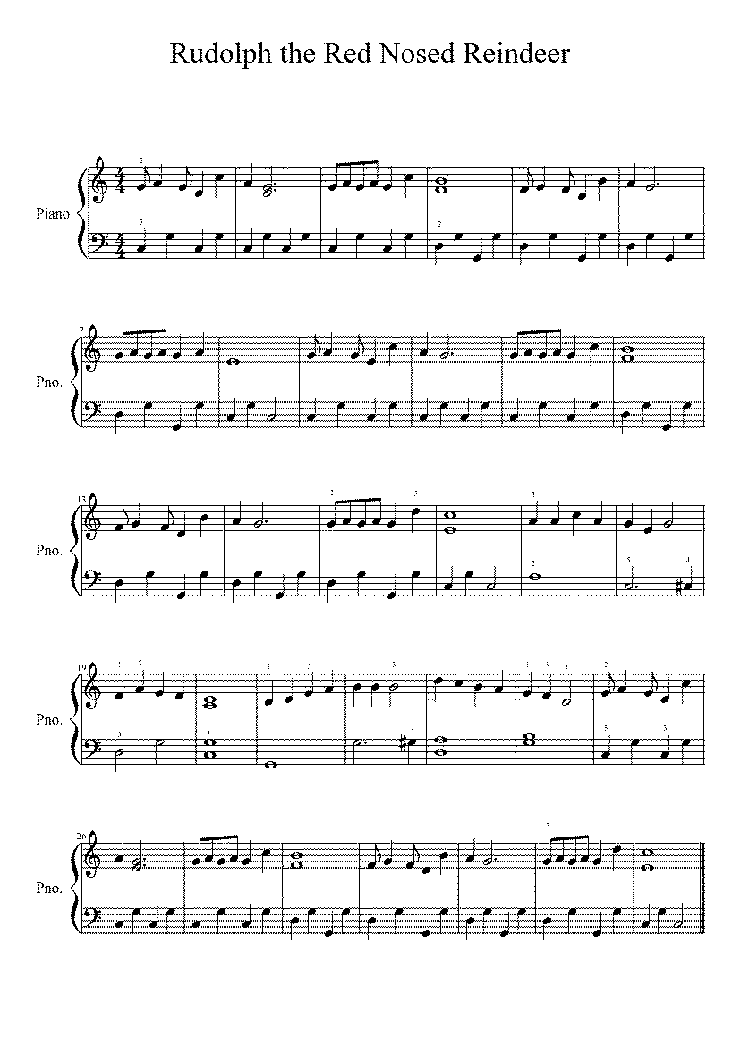Partitura Rudolph