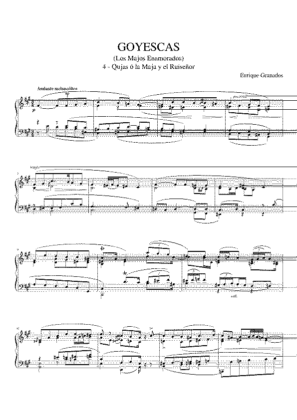 Partitura Ruiseñor