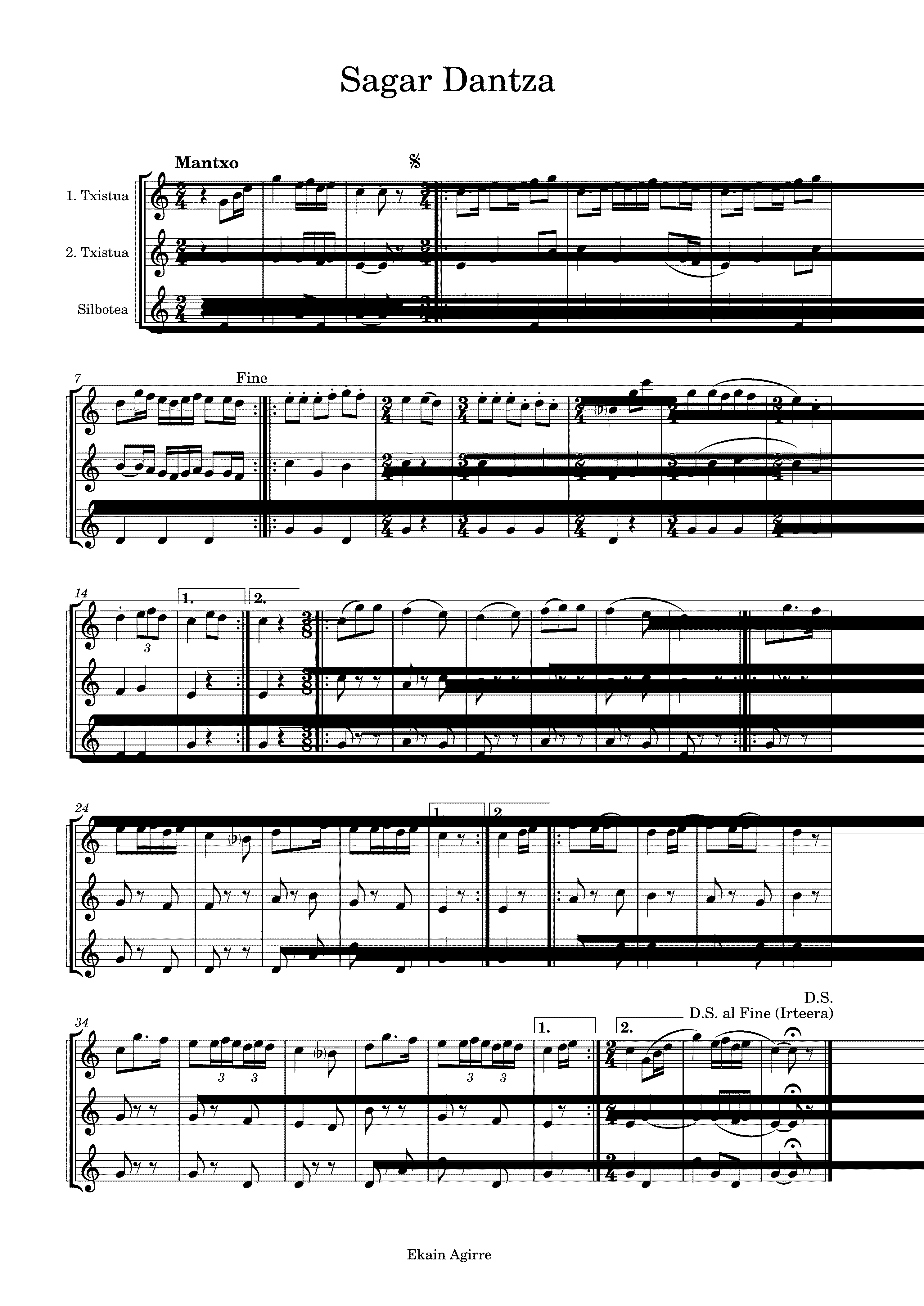 Partitura Sagar Dantza