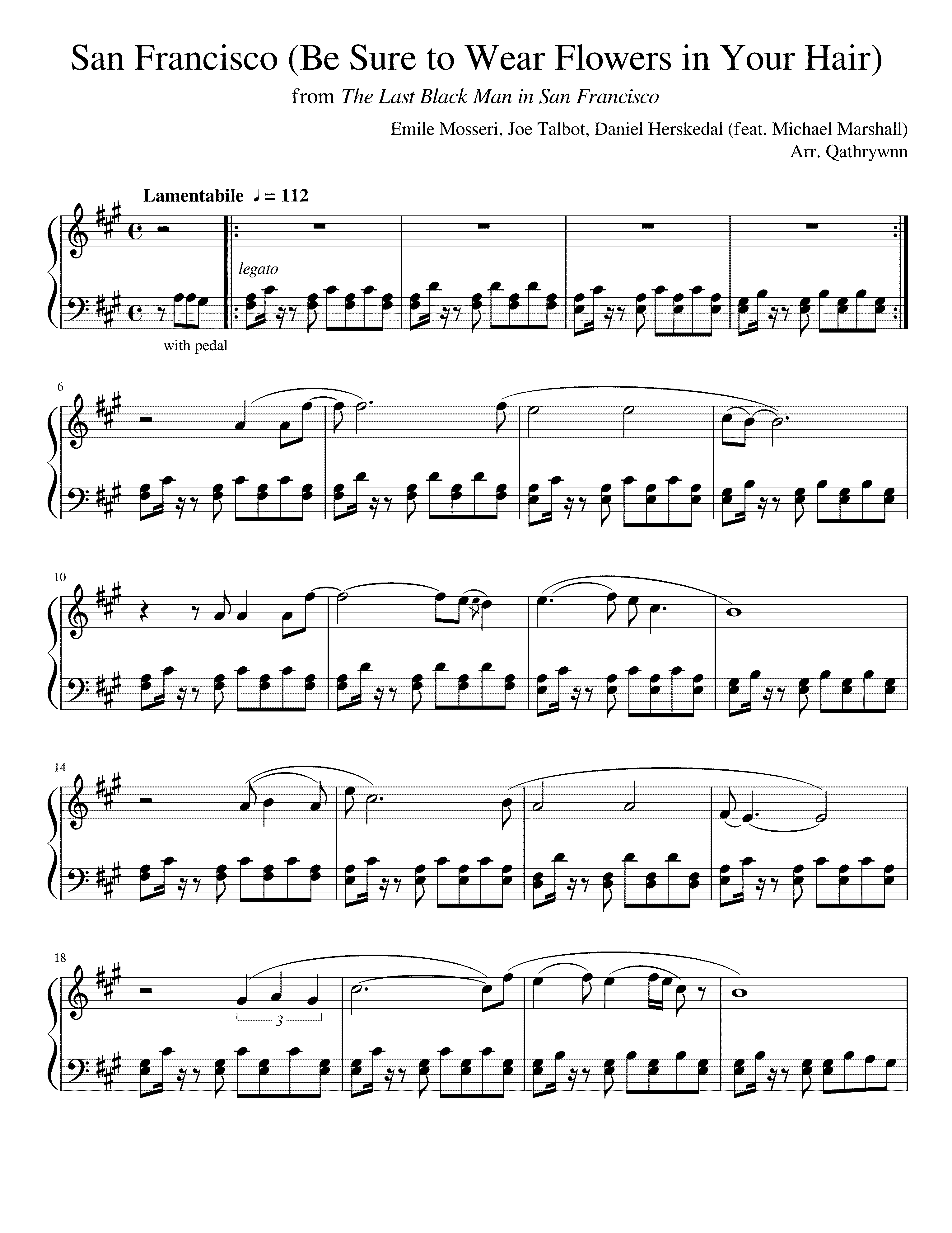 Partitura San Francisco