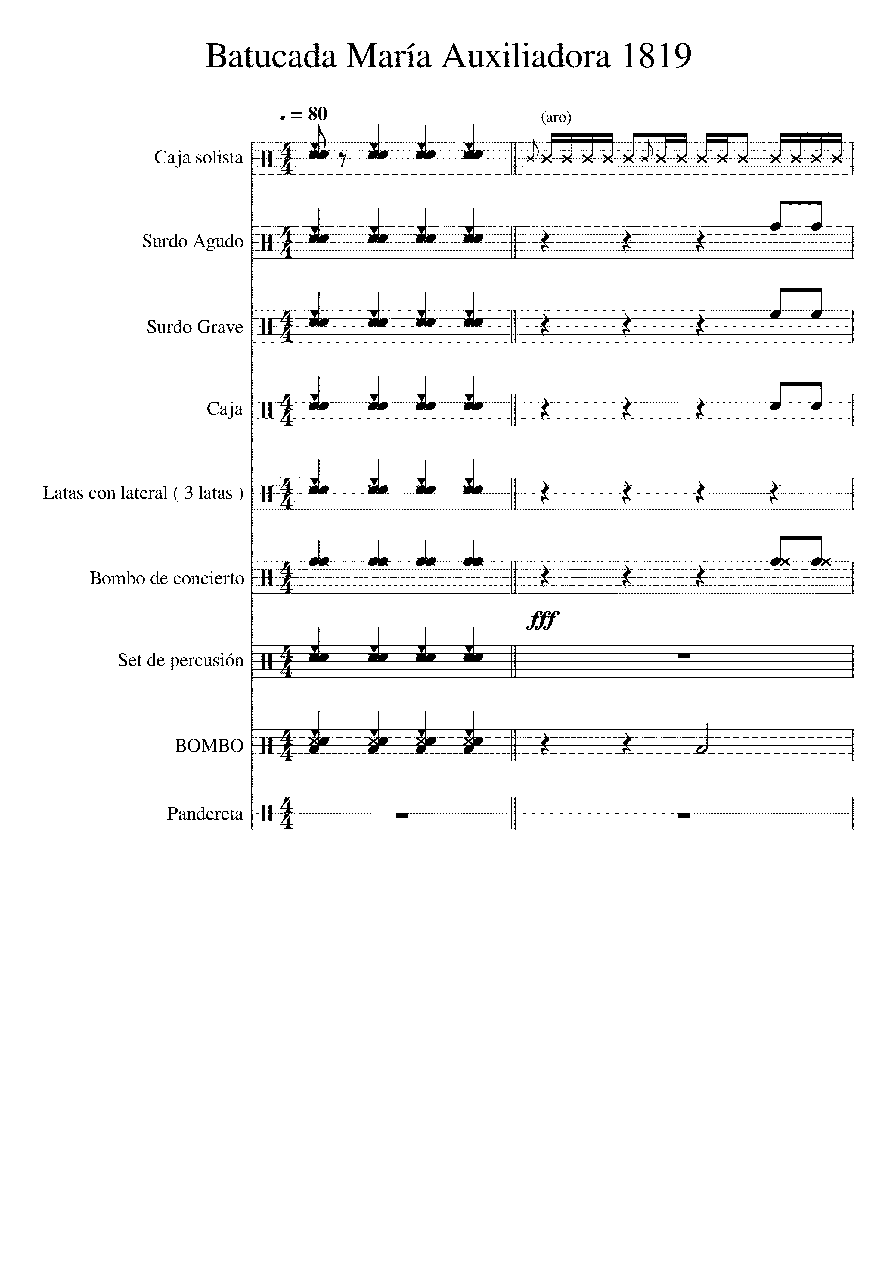 Partitura San Juan Bosco