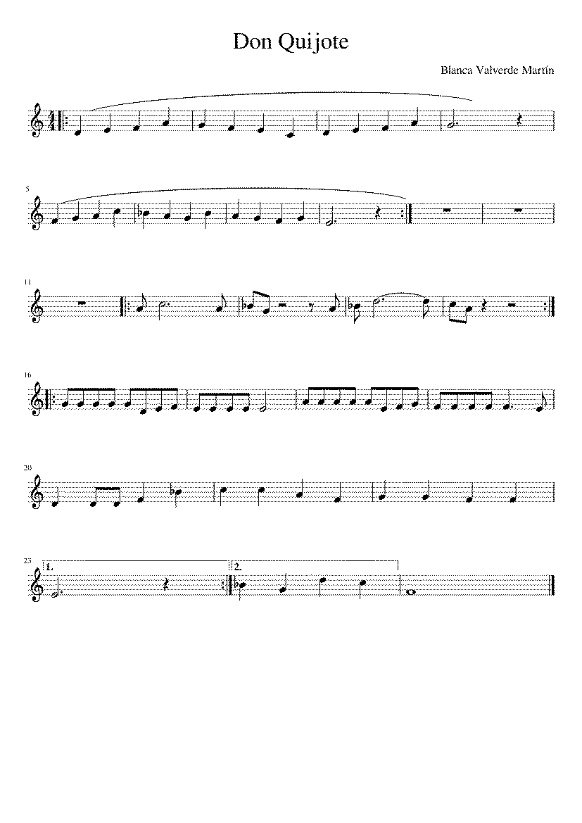 Partitura Sancho Quijote