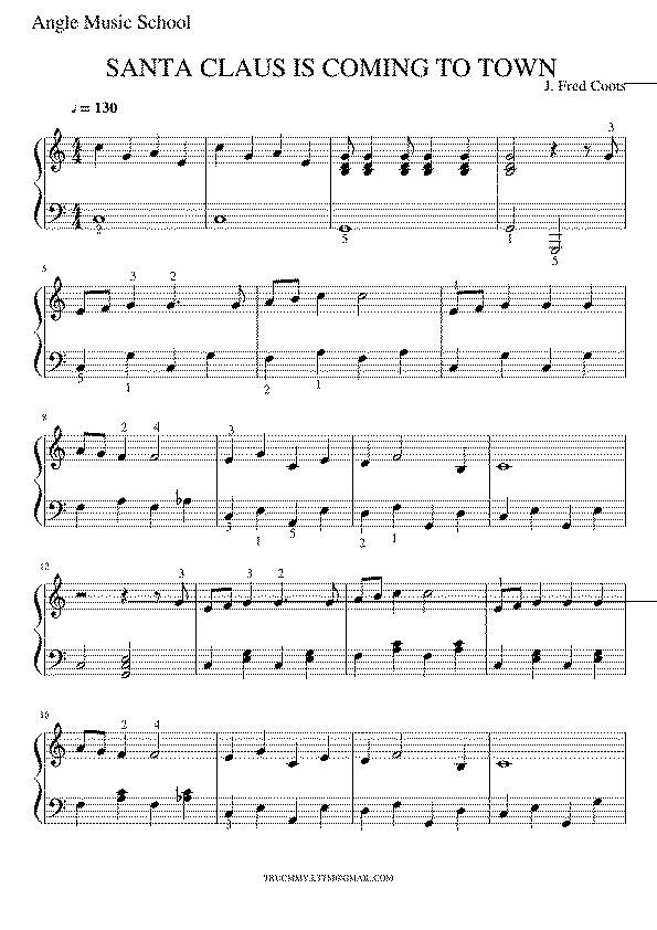 Partitura Santa Claus Is Coming